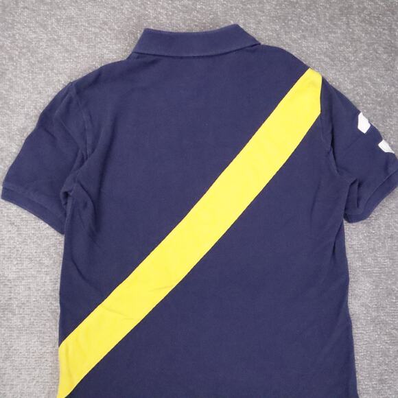 Polo Ralph Lauren Embroidered Youth Medium Blue Yellow Short Sleeve Polo Shirt - Picture 9 of 9